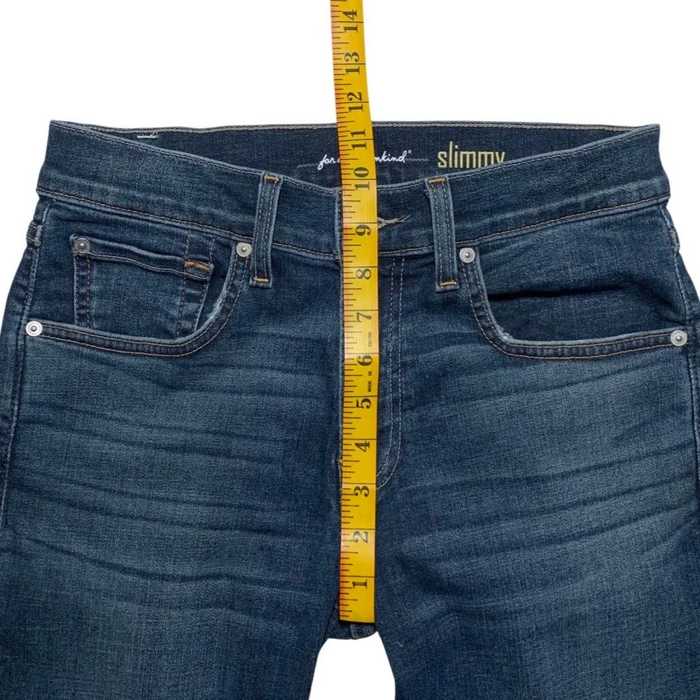7 For All Mankind | Men | Slimmy Distressed Dark Wash Slim Straight Jeans | 29